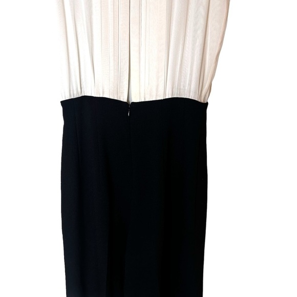 Club Monaco Silk Chiffon Pleated Sleeveless Crew Neck One Piece Jumpsuit - Picture 6 of 13